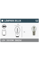 LÁMPARA BILUX 12V35/35W...