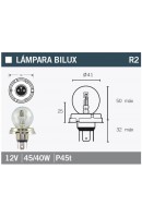 LAMPARA BILUX 12V45/40W...