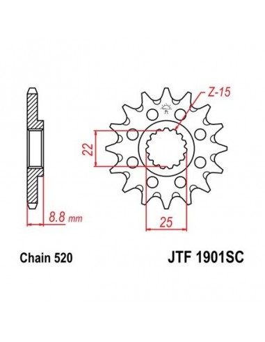 PIÑON JT SPROCKETS ACERO...