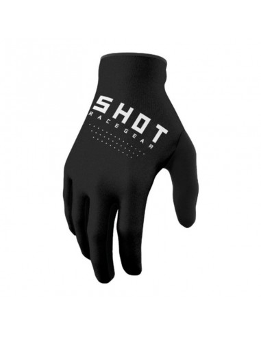 GUANTES SHOT JUNIOR RAW NEGRO