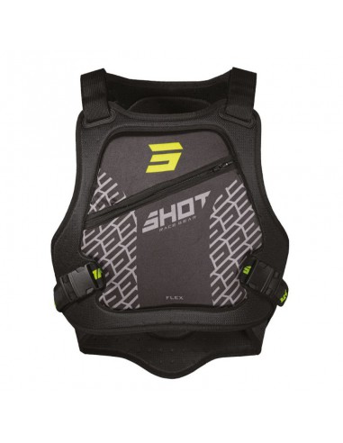 PETO SHOT CHEST FLEX NEGRO/AMARILLO NEON