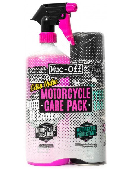 Kit duo de limpieza y protección Muc-Off para Moto y Bici